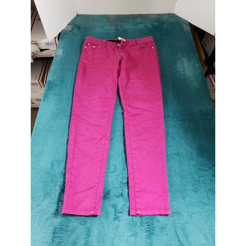 Arden B Jeans Size 4 Womens Pink Pants Stretch Denim Mid Rise Skinny Ankle
